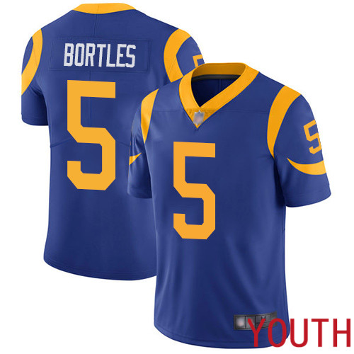 Los Angeles Rams Limited Royal Blue Youth Blake Bortles Alternate Jersey NFL Football 5 Vapor Untouchable